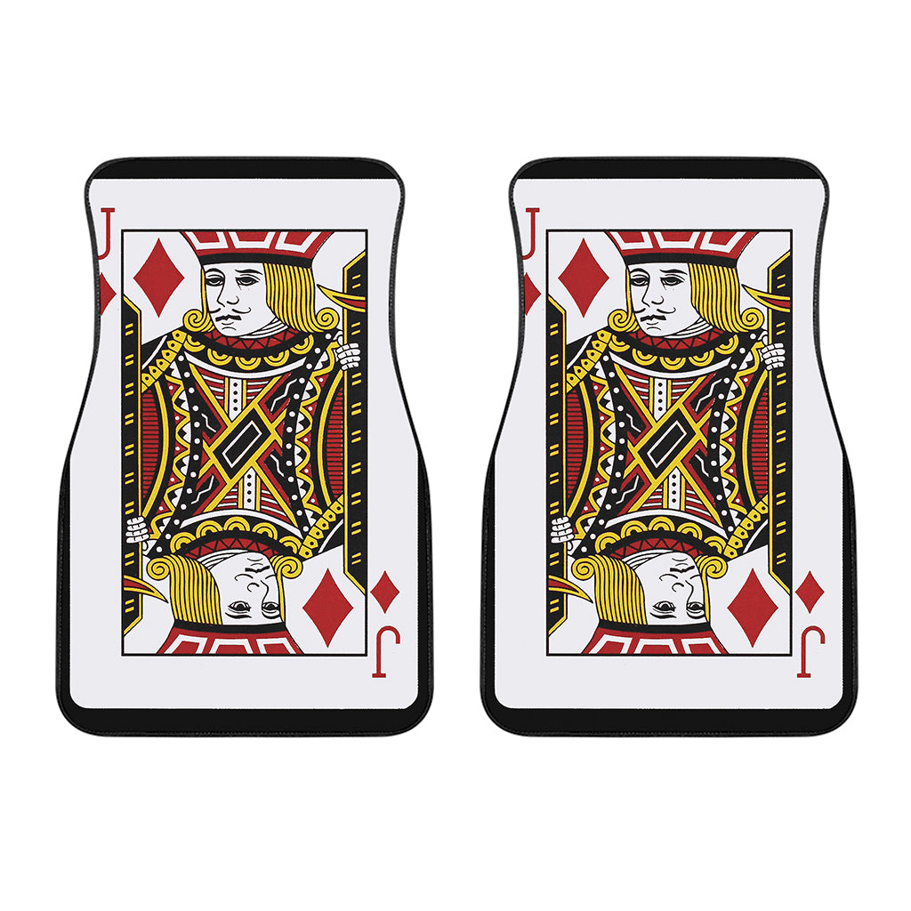 Jack Of Diamonds Playing Card Print Front Car Floor Mats