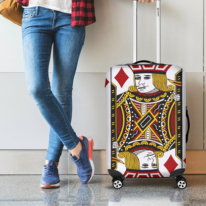 Jack Of Diamonds Playing Card Print Luggage Cover