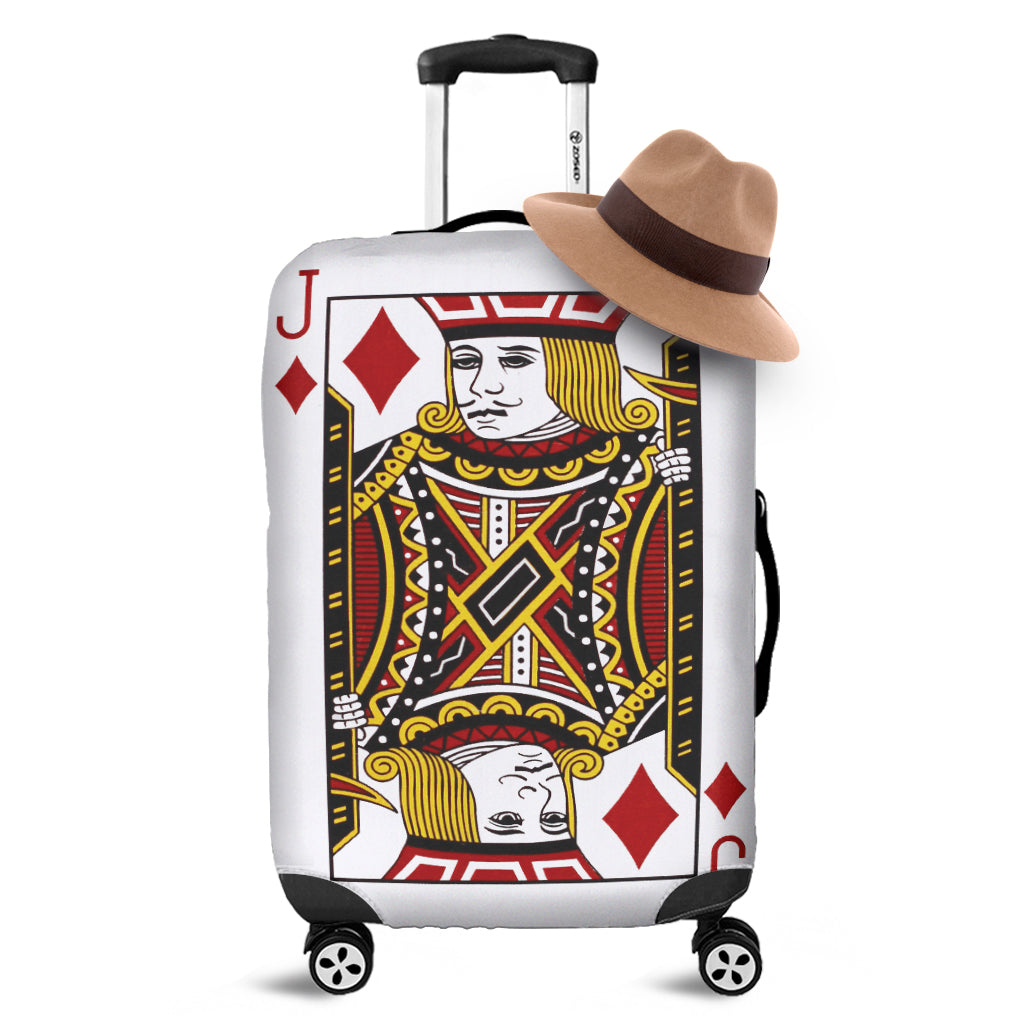 Jack Of Diamonds Playing Card Print Luggage Cover