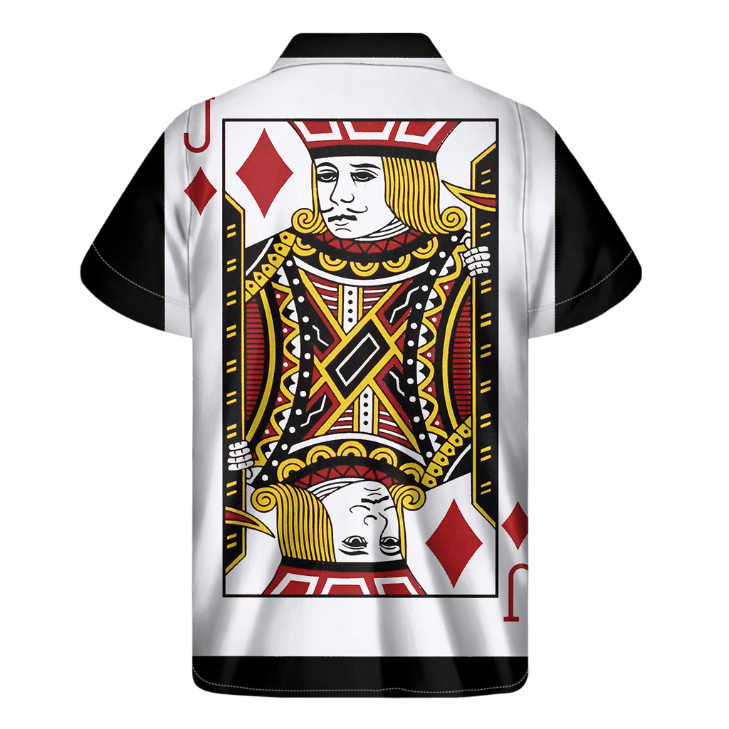 Jack Of Diamonds Playing Card Print Men's Short Sleeve Shirt