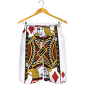 Jack Of Diamonds Playing Card Print Men's Shorts