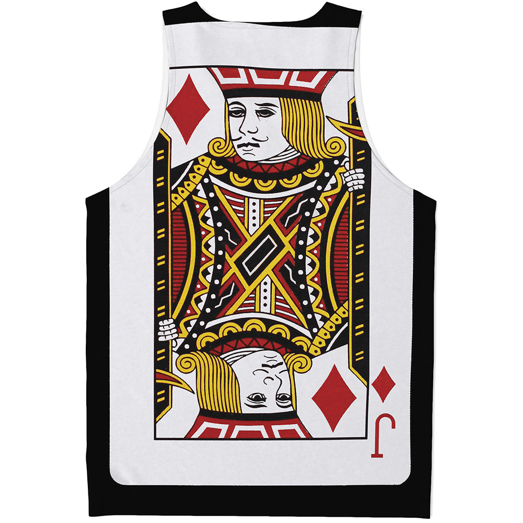 Jack Of Diamonds Playing Card Print Men's Tank Top