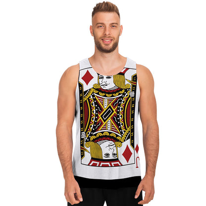 Jack Of Diamonds Playing Card Print Men's Tank Top