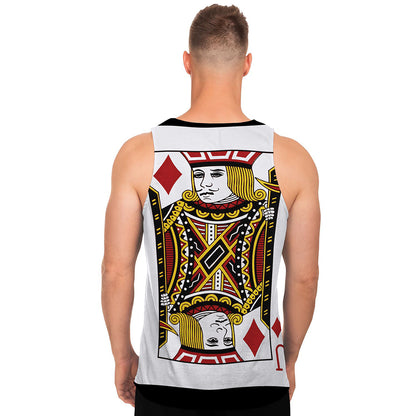 Jack Of Diamonds Playing Card Print Men's Tank Top