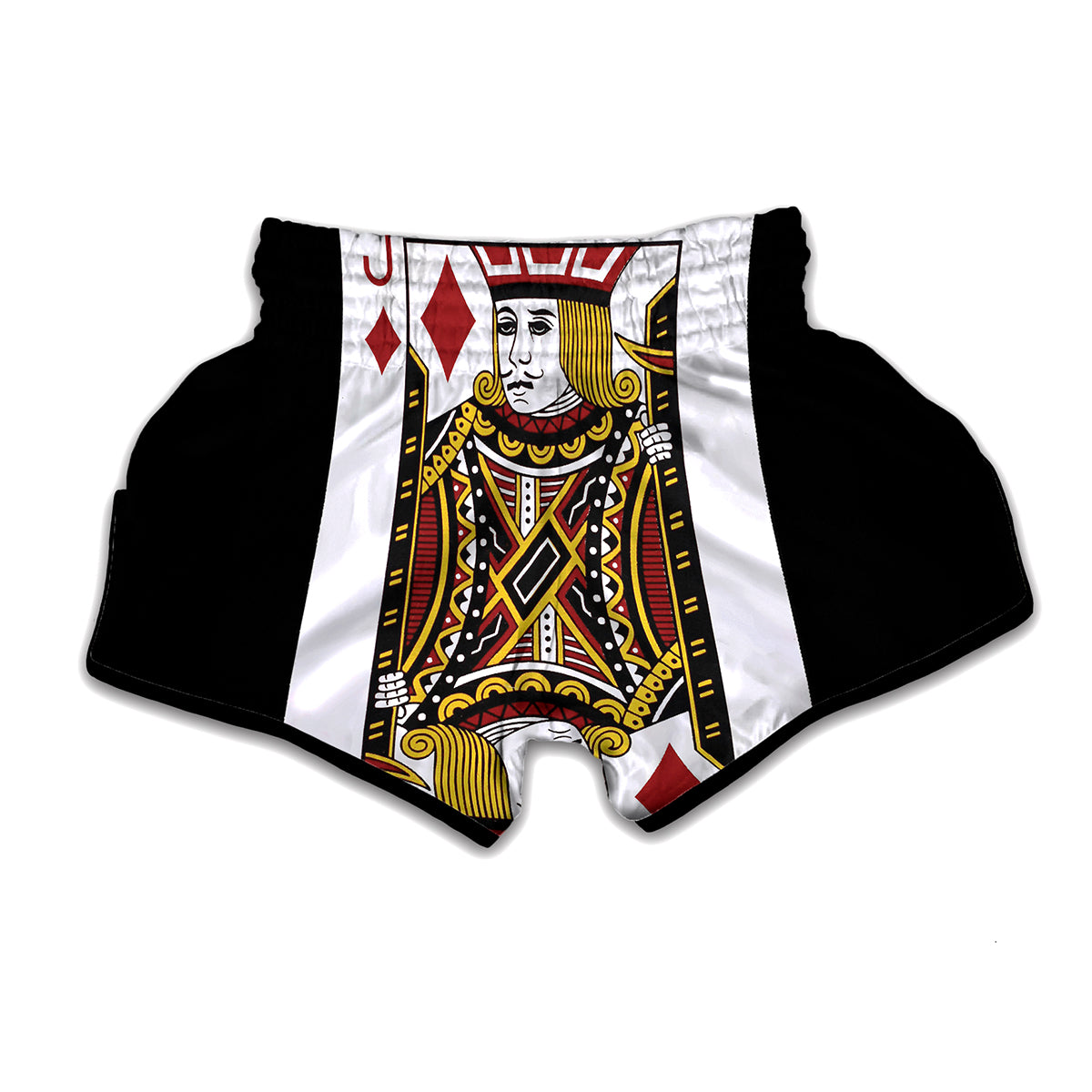 Jack Of Diamonds Playing Card Print Muay Thai Boxing Shorts