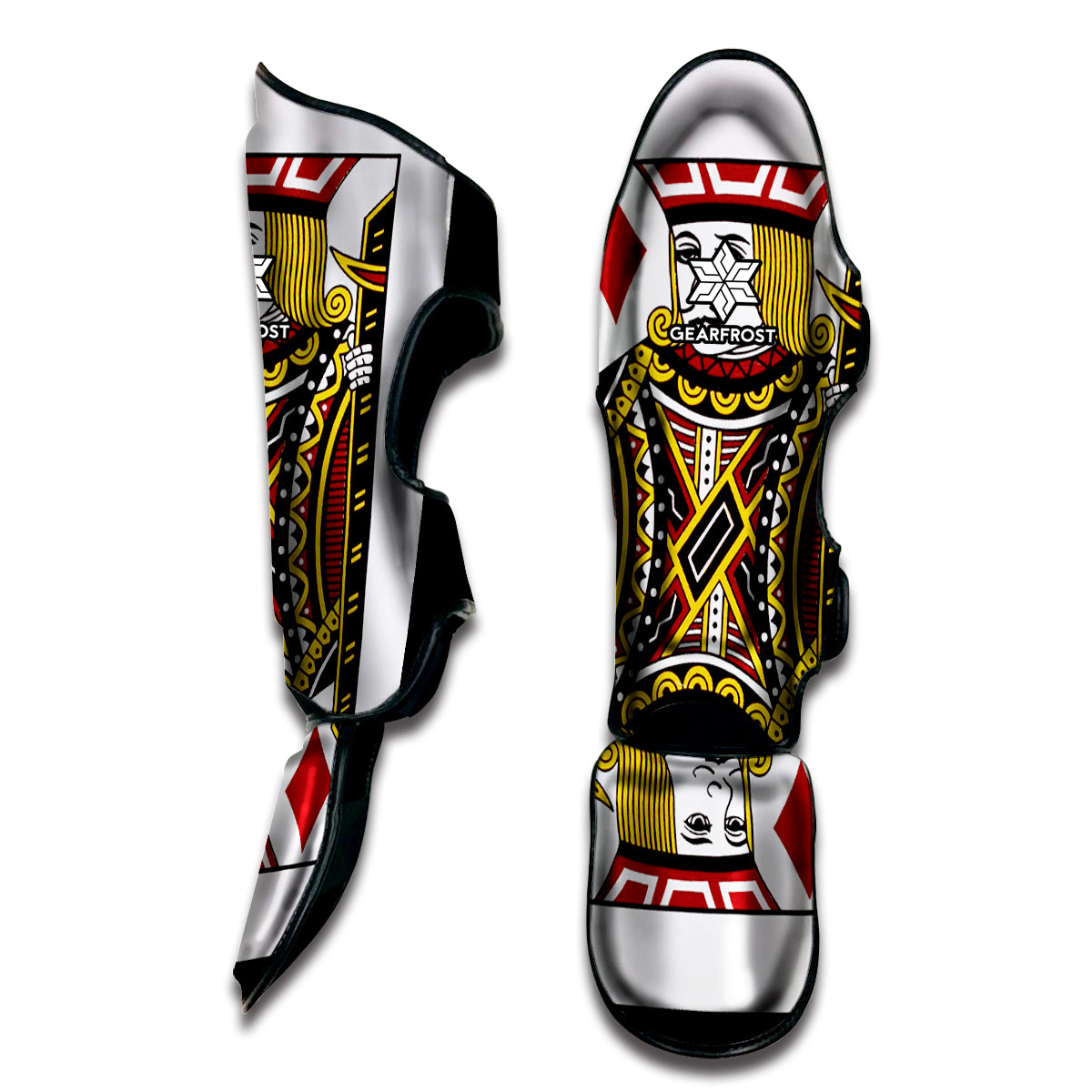 Jack Of Diamonds Playing Card Print Muay Thai Shin Guard