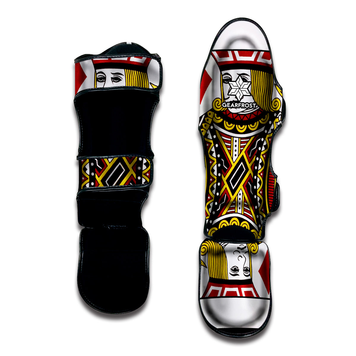Jack Of Diamonds Playing Card Print Muay Thai Shin Guard