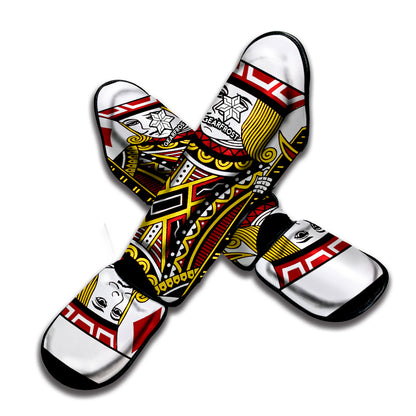 Jack Of Diamonds Playing Card Print Muay Thai Shin Guard