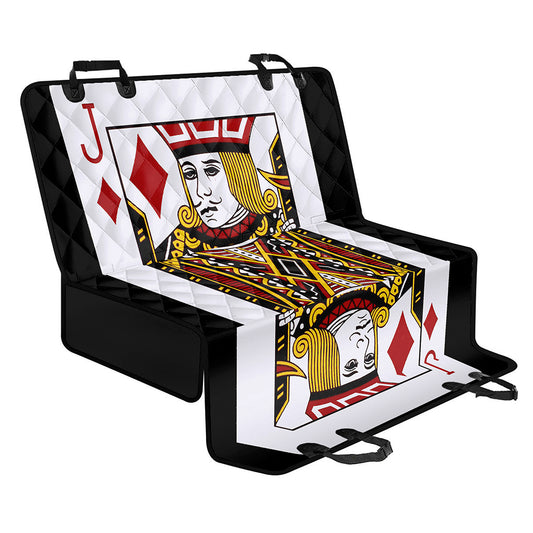 Jack Of Diamonds Playing Card Print Pet Car Back Seat Cover