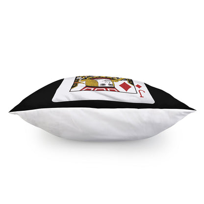Jack Of Diamonds Playing Card Print Pillow Cover