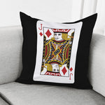 Jack Of Diamonds Playing Card Print Pillow Cover