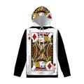 Jack Of Diamonds Playing Card Print Pullover Hoodie