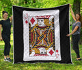 Jack Of Diamonds Playing Card Print Quilt