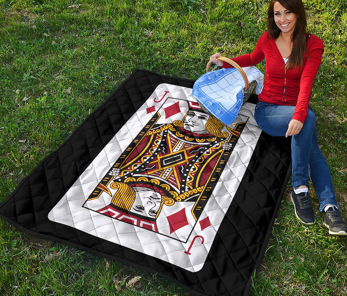 Jack Of Diamonds Playing Card Print Quilt