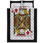 Jack Of Diamonds Playing Card Print Quilt Bed Set