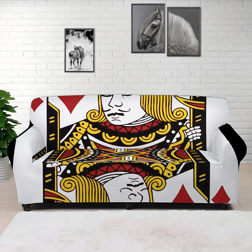 Jack Of Diamonds Playing Card Print Sofa Cover