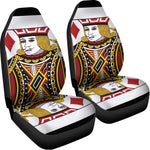 Jack Of Diamonds Playing Card Print Universal Fit Car Seat Covers