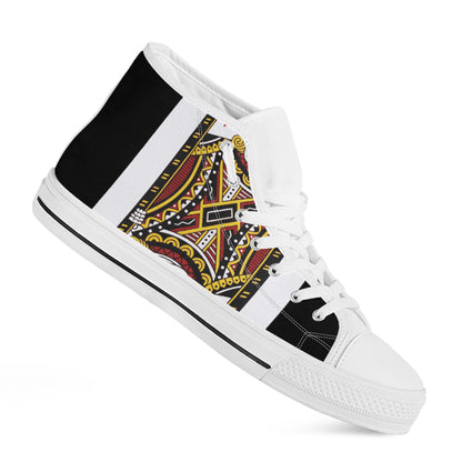 Jack Of Diamonds Playing Card Print White High Top Shoes