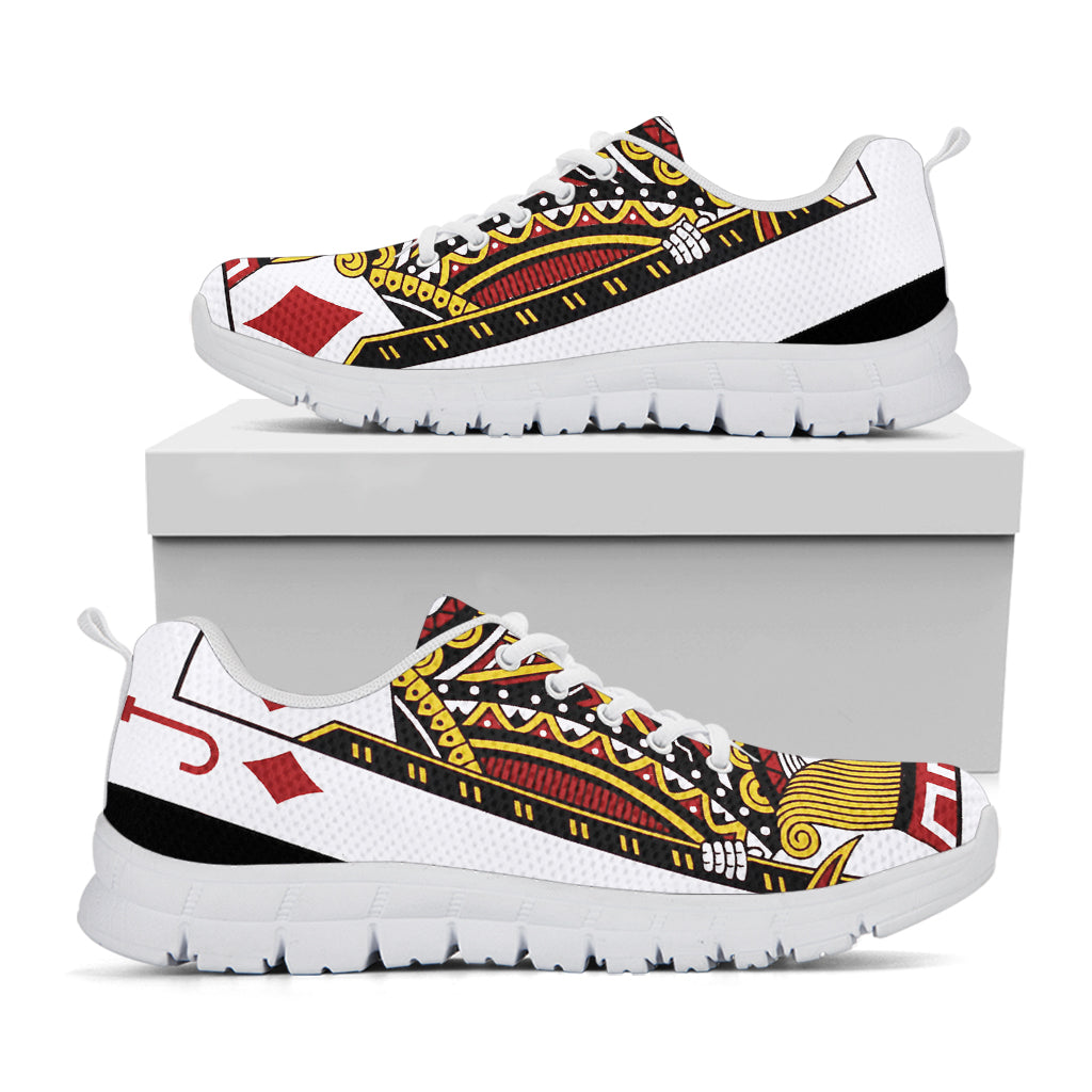Jack Of Diamonds Playing Card Print White Sneakers