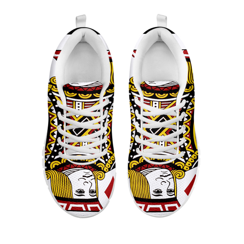 Jack Of Diamonds Playing Card Print White Sneakers