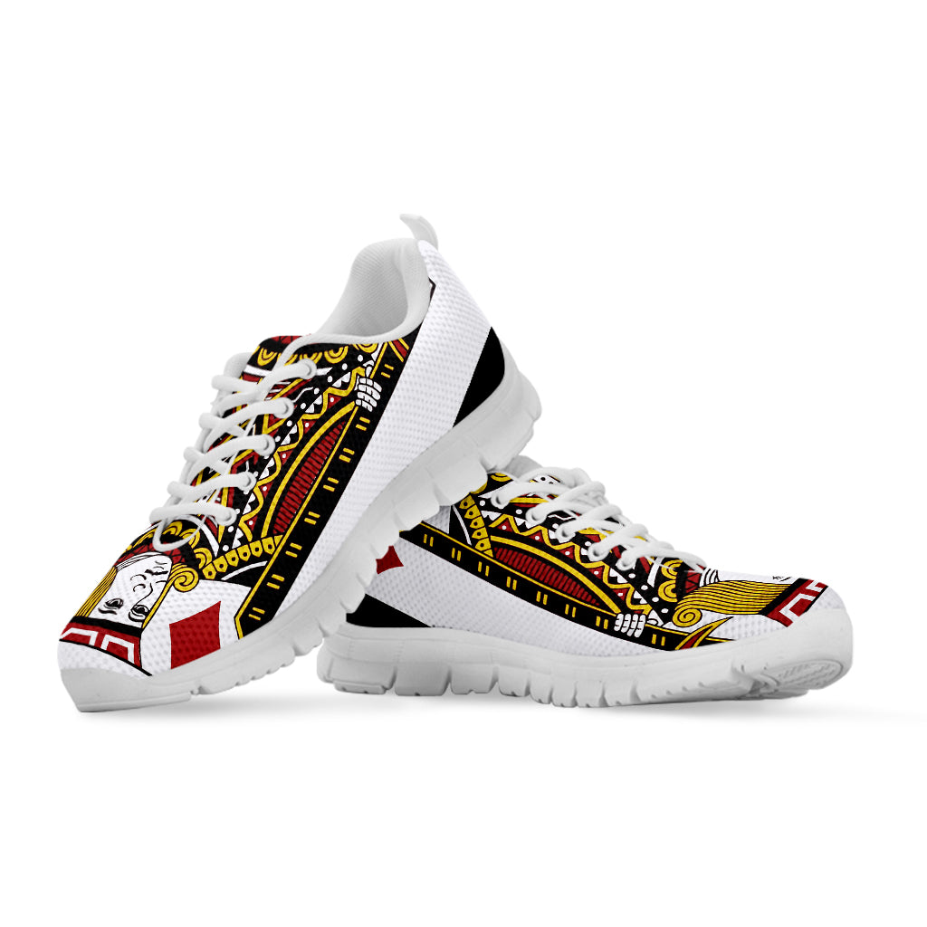 Jack Of Diamonds Playing Card Print White Sneakers