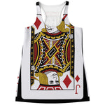 Jack Of Diamonds Playing Card Print Women's Racerback Tank Top
