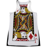 Jack Of Diamonds Playing Card Print Women's Racerback Tank Top