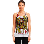 Jack Of Diamonds Playing Card Print Women's Racerback Tank Top