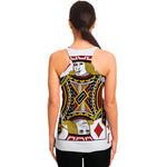 Jack Of Diamonds Playing Card Print Women's Racerback Tank Top
