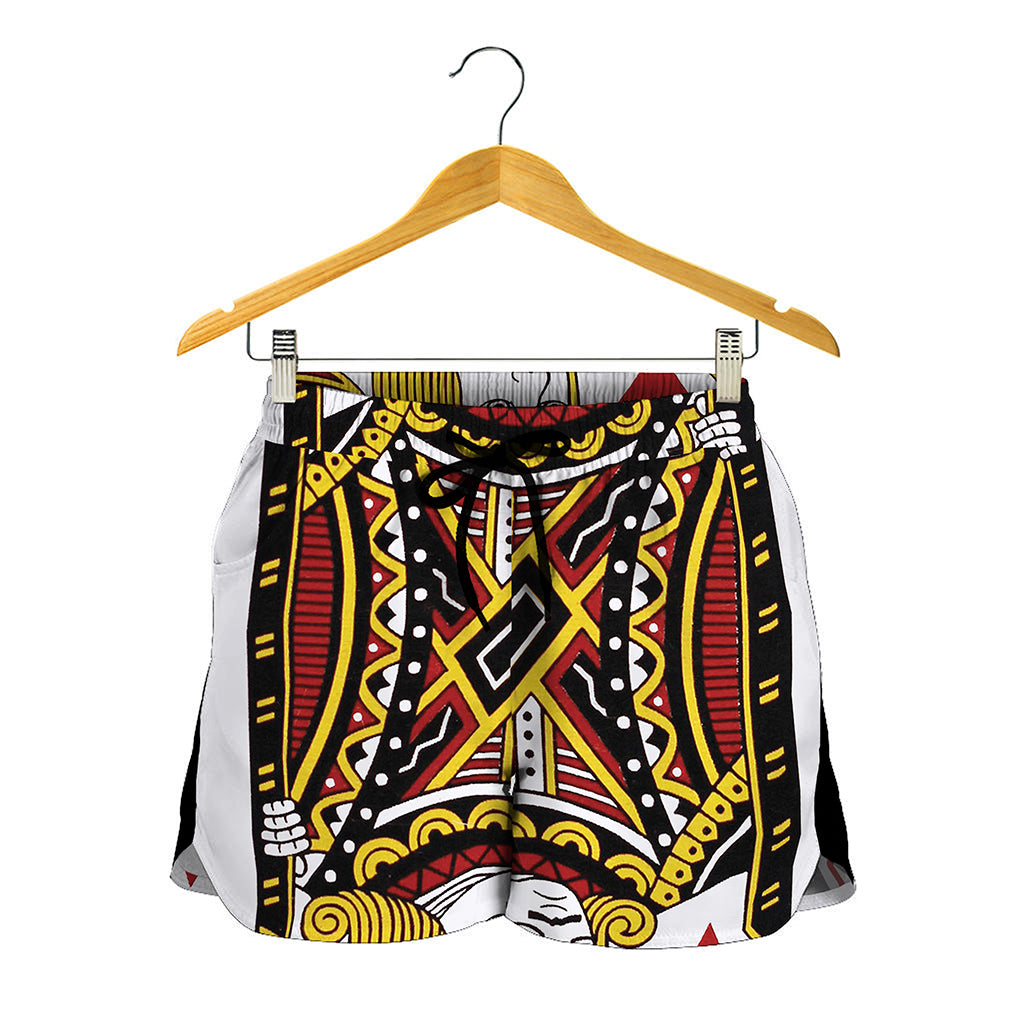 Jack Of Diamonds Playing Card Print Women's Shorts