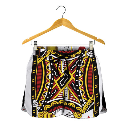 Jack Of Diamonds Playing Card Print Women's Shorts