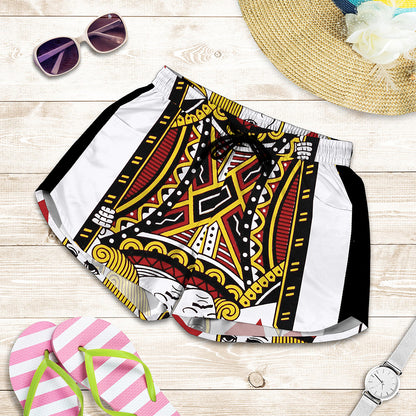 Jack Of Diamonds Playing Card Print Women's Shorts