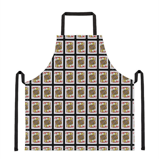 Jack Of Hearts Playing Card Pattern Print Apron