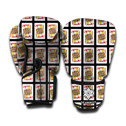 Jack Of Hearts Playing Card Pattern Print Boxing Gloves