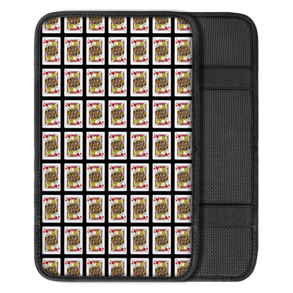Jack Of Hearts Playing Card Pattern Print Car Center Console Cover