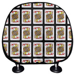 Jack Of Hearts Playing Card Pattern Print Car Headrest Covers