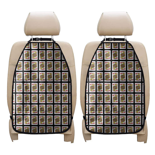 Jack Of Hearts Playing Card Pattern Print Car Seat Organizers