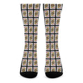 Jack Of Hearts Pattern Print Crew Socks