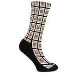 Jack Of Hearts Playing Card Pattern Print Crew Socks