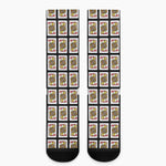 Jack Of Hearts Playing Card Pattern Print Crew Socks