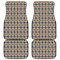 Jack Of Hearts Pattern Print Front and Back Car Floor Mats