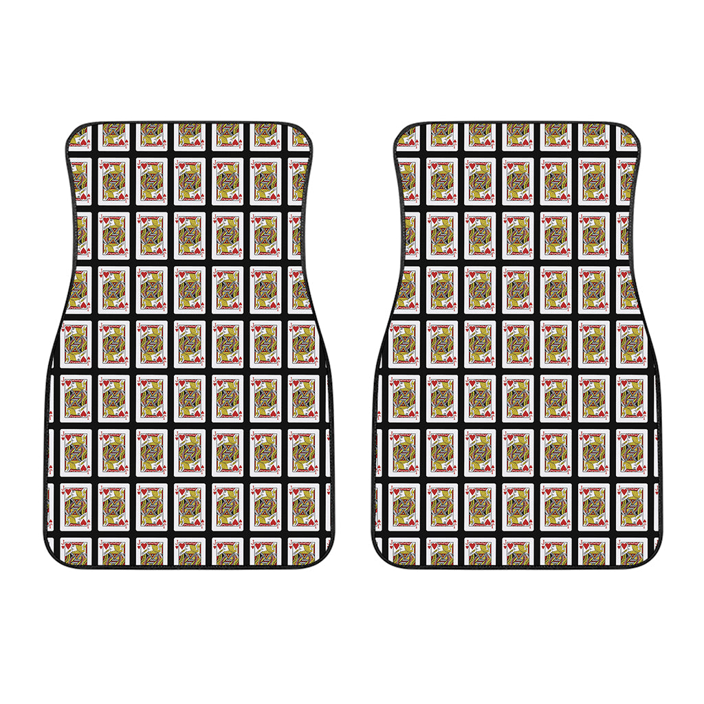 Jack Of Hearts Playing Card Pattern Print Front Car Floor Mats
