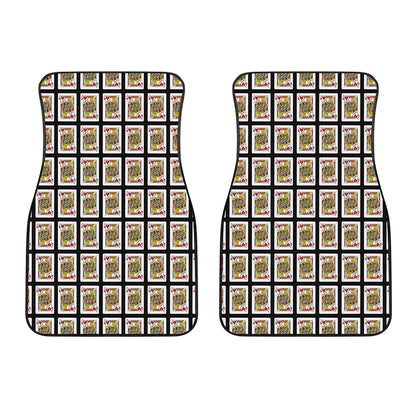 Jack Of Hearts Playing Card Pattern Print Front Car Floor Mats