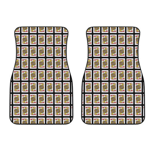 Jack Of Hearts Playing Card Pattern Print Front Car Floor Mats