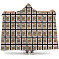 Jack Of Hearts Pattern Print Hooded Blanket