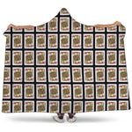 Jack Of Hearts Playing Card Pattern Print Hooded Blanket