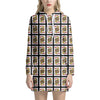 Jack Of Hearts Playing Card Pattern Print Hoodie Dress