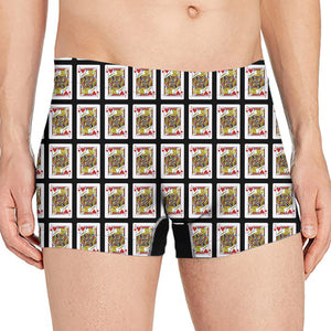 Jack Of Hearts Playing Card Pattern Print Men's Boxer Briefs