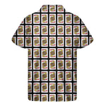 Jack Of Hearts Playing Card Pattern Print Men's Short Sleeve Shirt