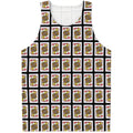 Jack Of Hearts Pattern Print Men's Tank Top